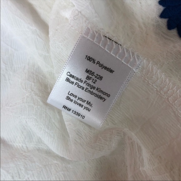 Show Me Your Mumu Fringe Embroidered Kimono XS - Picture 7 of 8